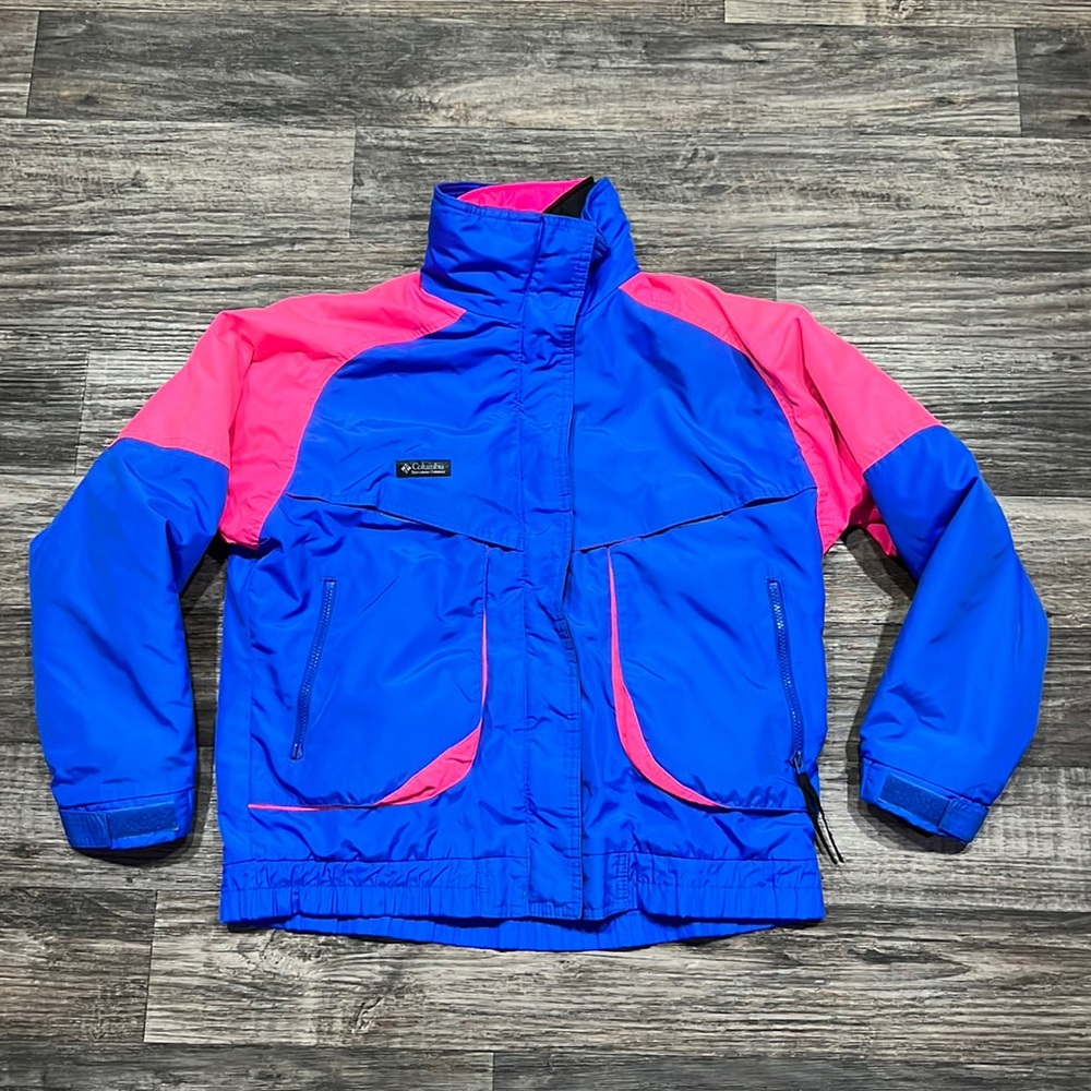 Columbia Women’s Vintage Powder Keg 3-in-1 Ski Jacket in Blue/Pink Size Medium